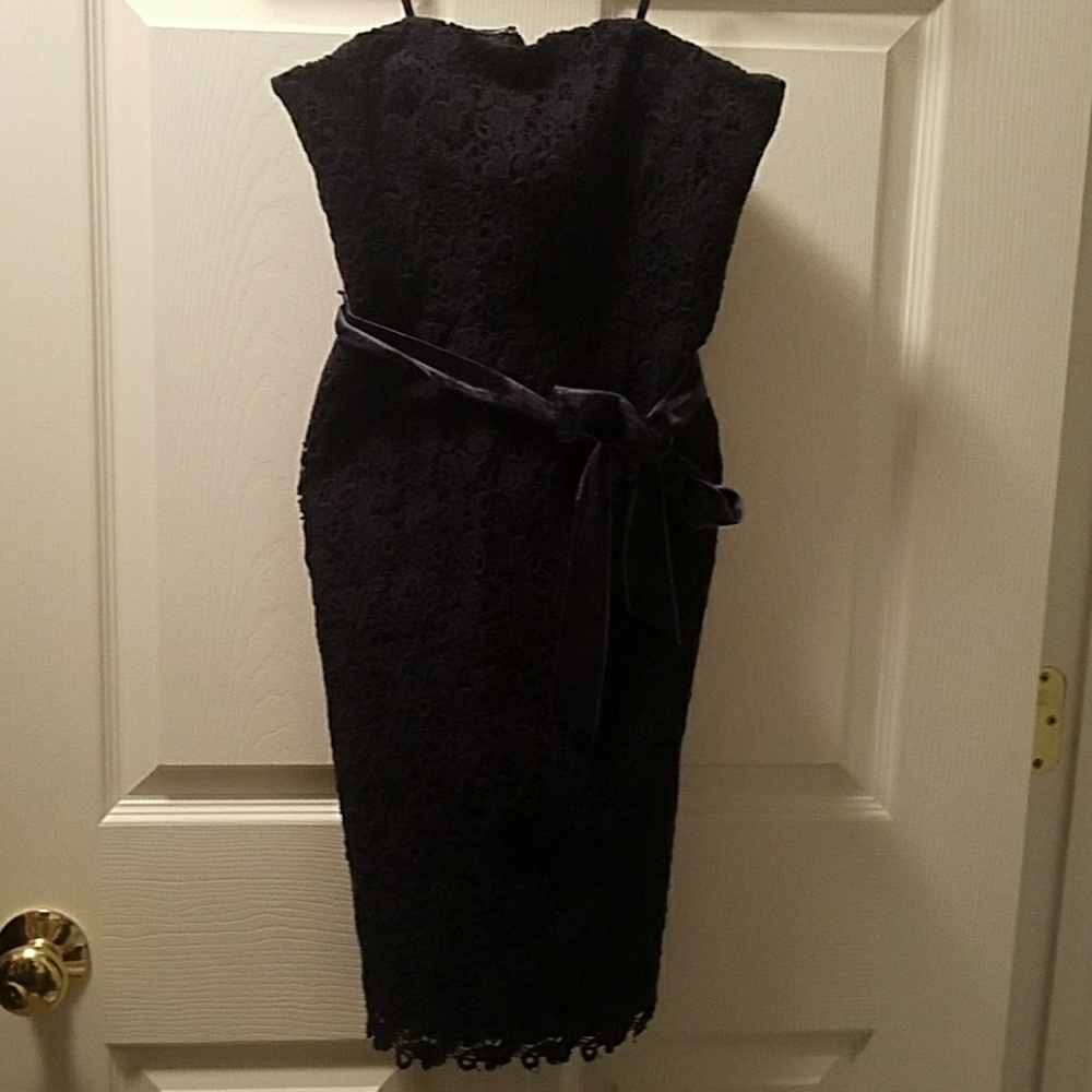 Strapless lace dress